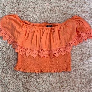 Cropped off the shoulder shirt